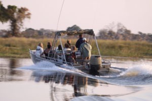 Trans Okavango boating expedition boat safari