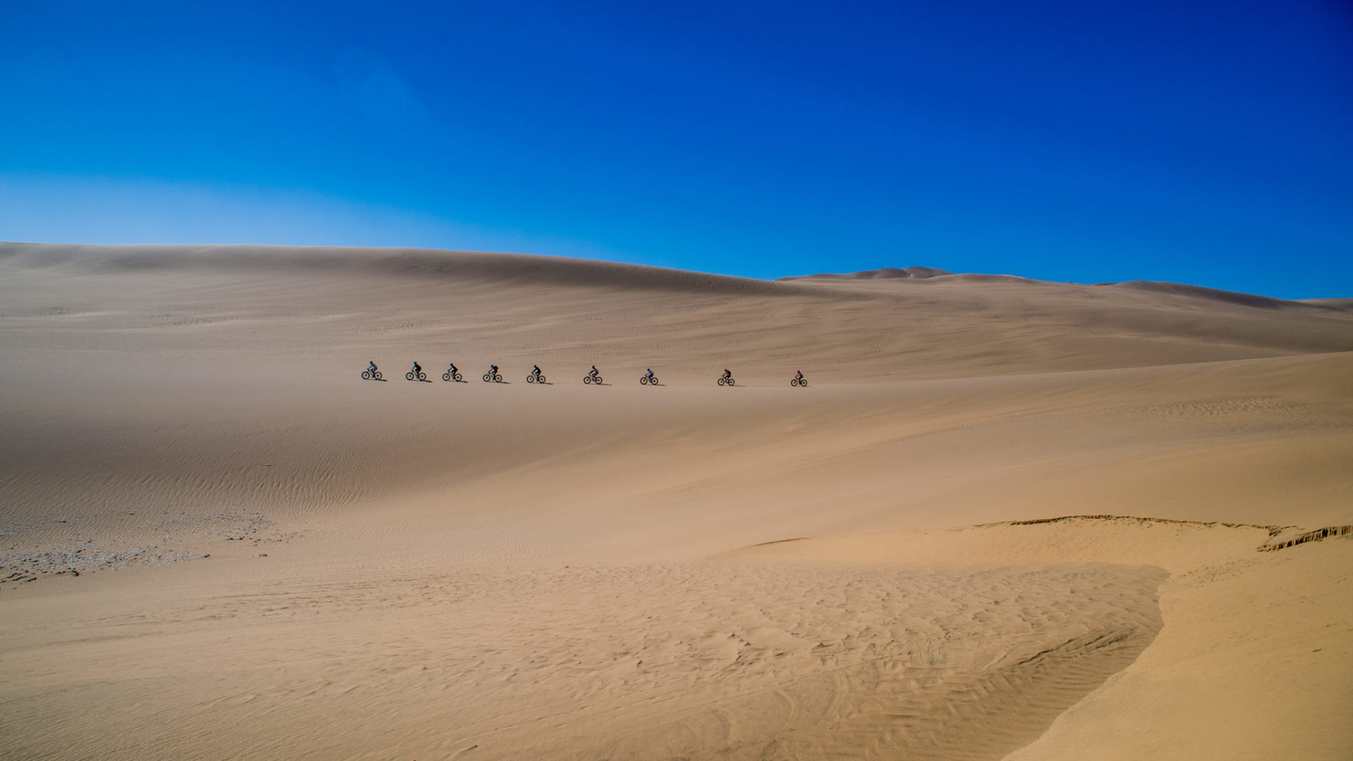 namibia fat bike cycling through namib desert