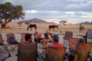 namibia horse riding sundowners with the horses