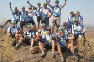 northern tuli botswana cycling safari group victory photo