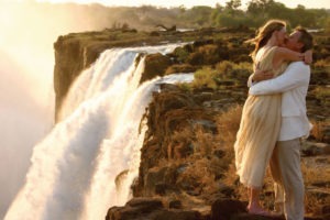 Zambia Livingstone island victoria falls romantic couple