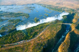 Zimbabwe victoria falls aerial photo world wonder
