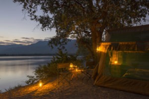 camp zambezi mana pools tent outside