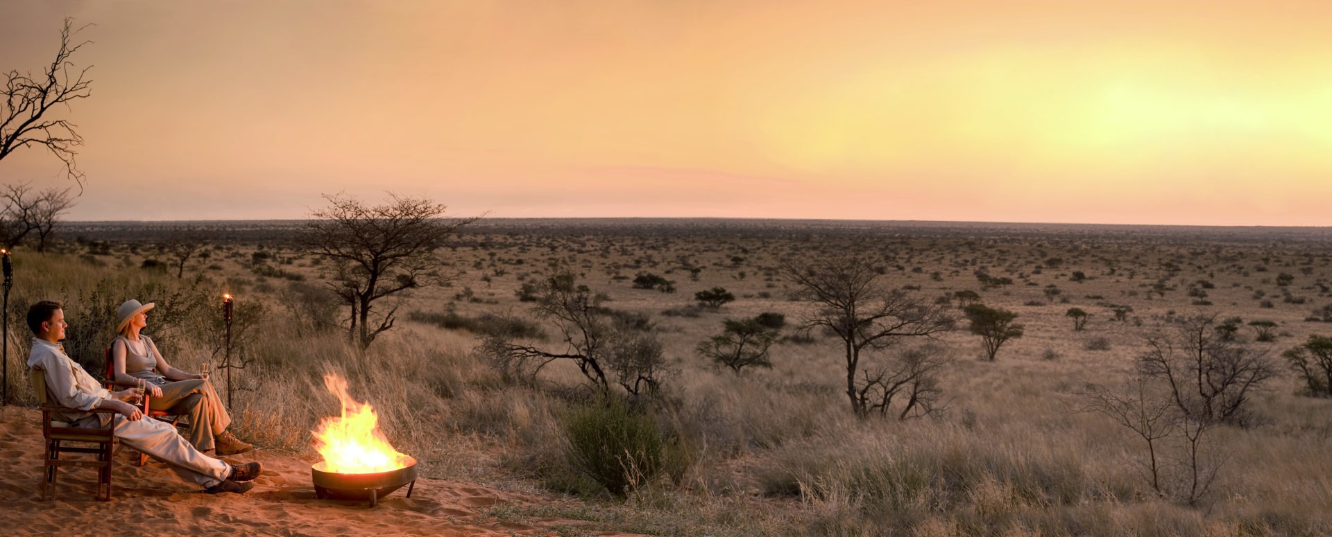 tswalu kalahari south africa fireplace view