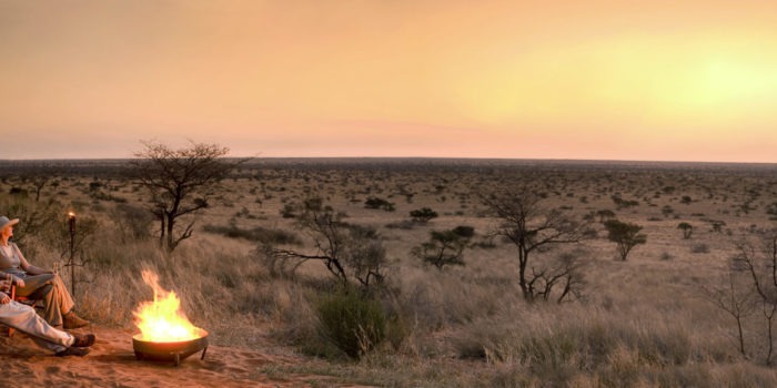tswalu kalahari south africa fireplace view