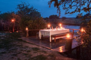 zambia livingstone sinabezi dining romantic setting