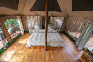 manyara green camp double bed