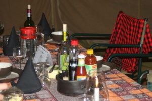 mysigio camp tanzania table