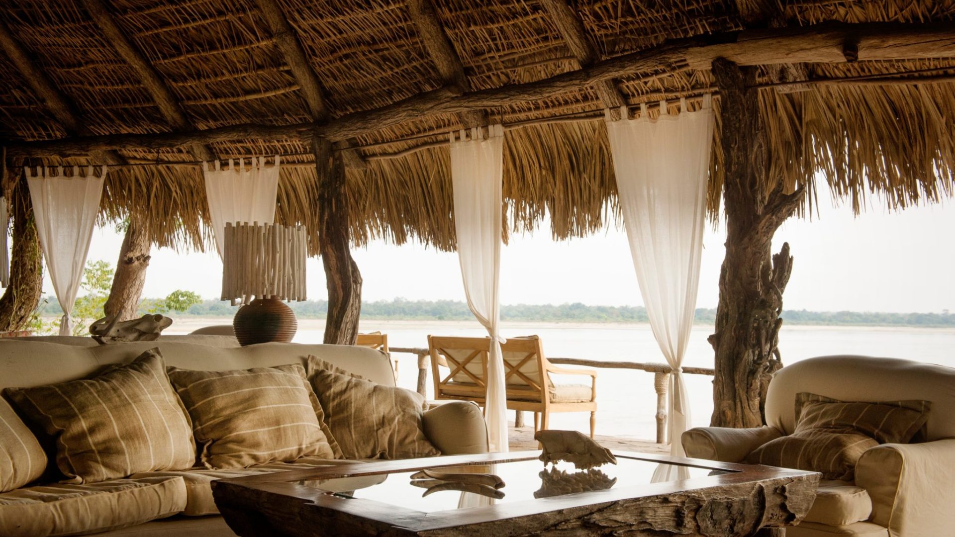 sand rivers selous lounge view