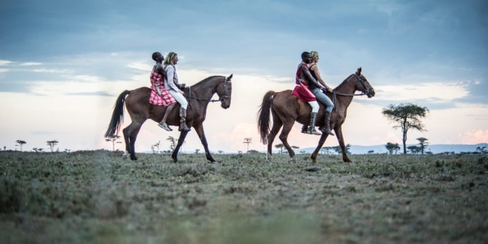 Horse Safari Ladies and Masai