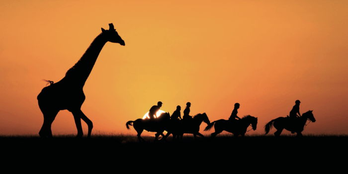 Ol Donyo Riding in sunset