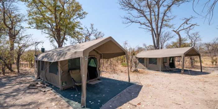 mobile safari botswana luxury tent outside