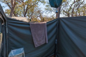 mobile safari botswana luxury tent shower