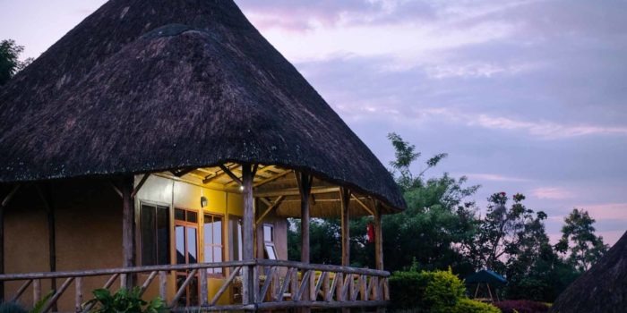 crater safari lodge uganda sunset