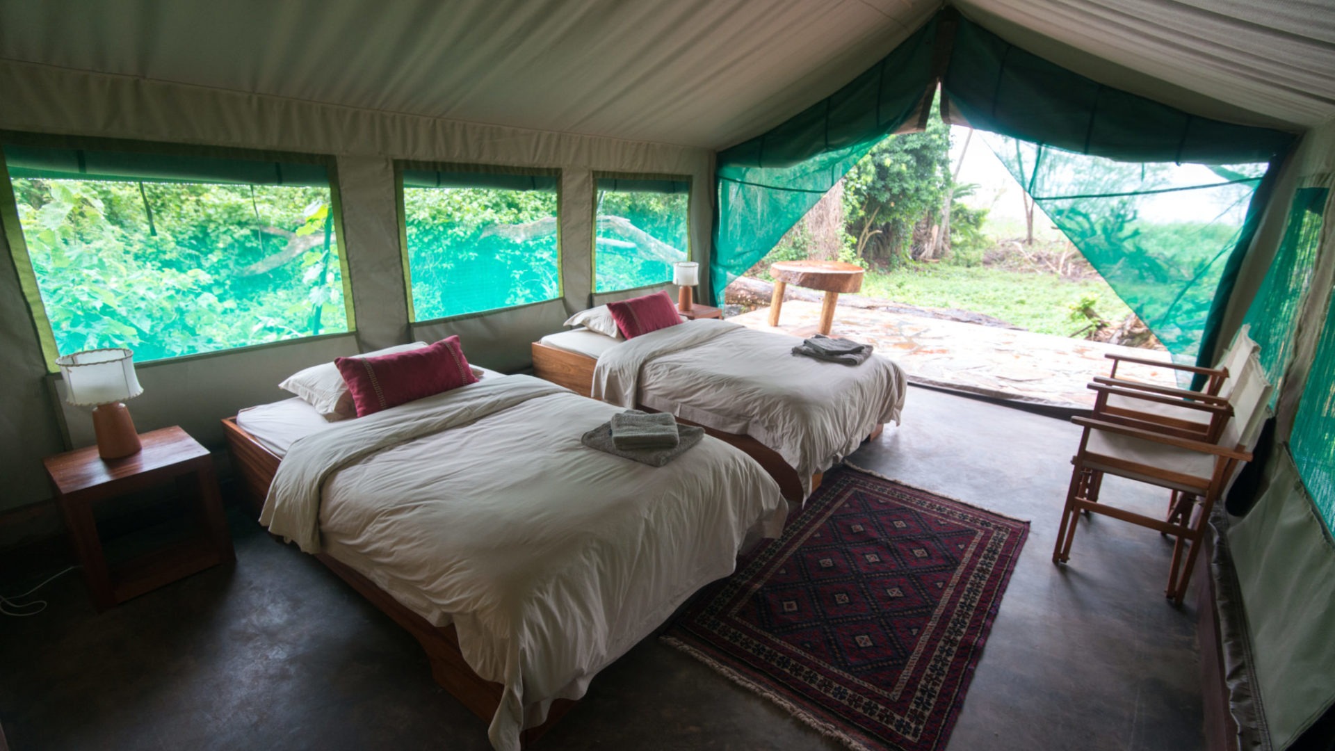rwanda akagera ruzizi tented camp twin