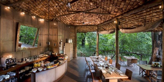 Dining area andBeyond Lake Manyara Tree Lodge