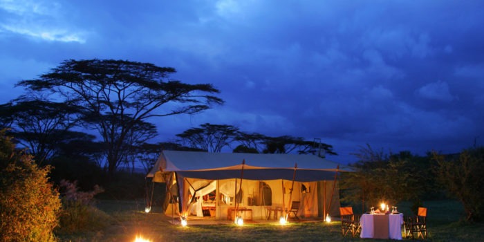 Saruni Wild at night standard tent Saruni Wild Masai Mara Kenya
